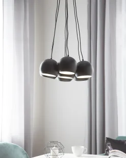 Lampadario OLZA Metallo Nero