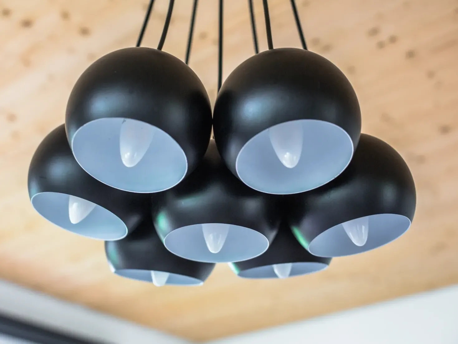 Lampadario OLZA Metallo Nero