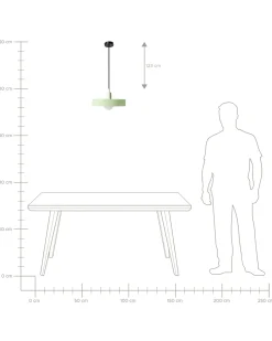 Lampadario PAALA Vetro Verde menta