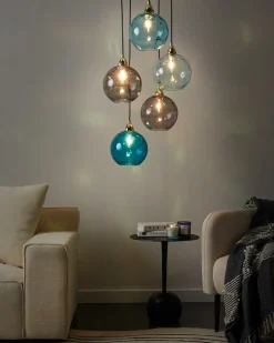 Lampadario PABELLON Vetro Blu