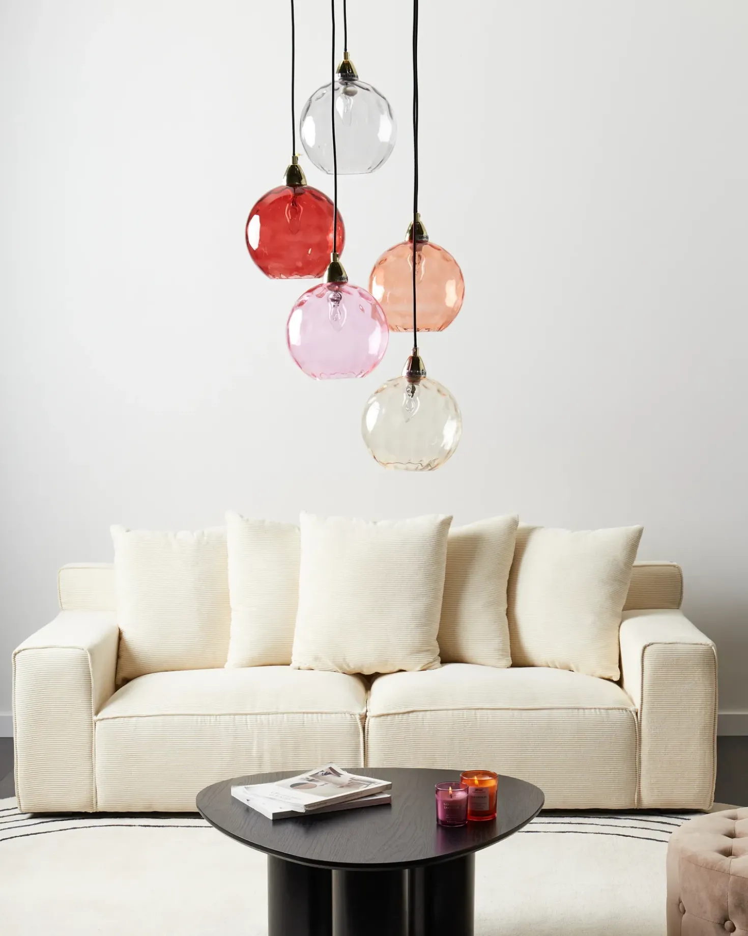 Lampadario PABELLON Vetro Rosso