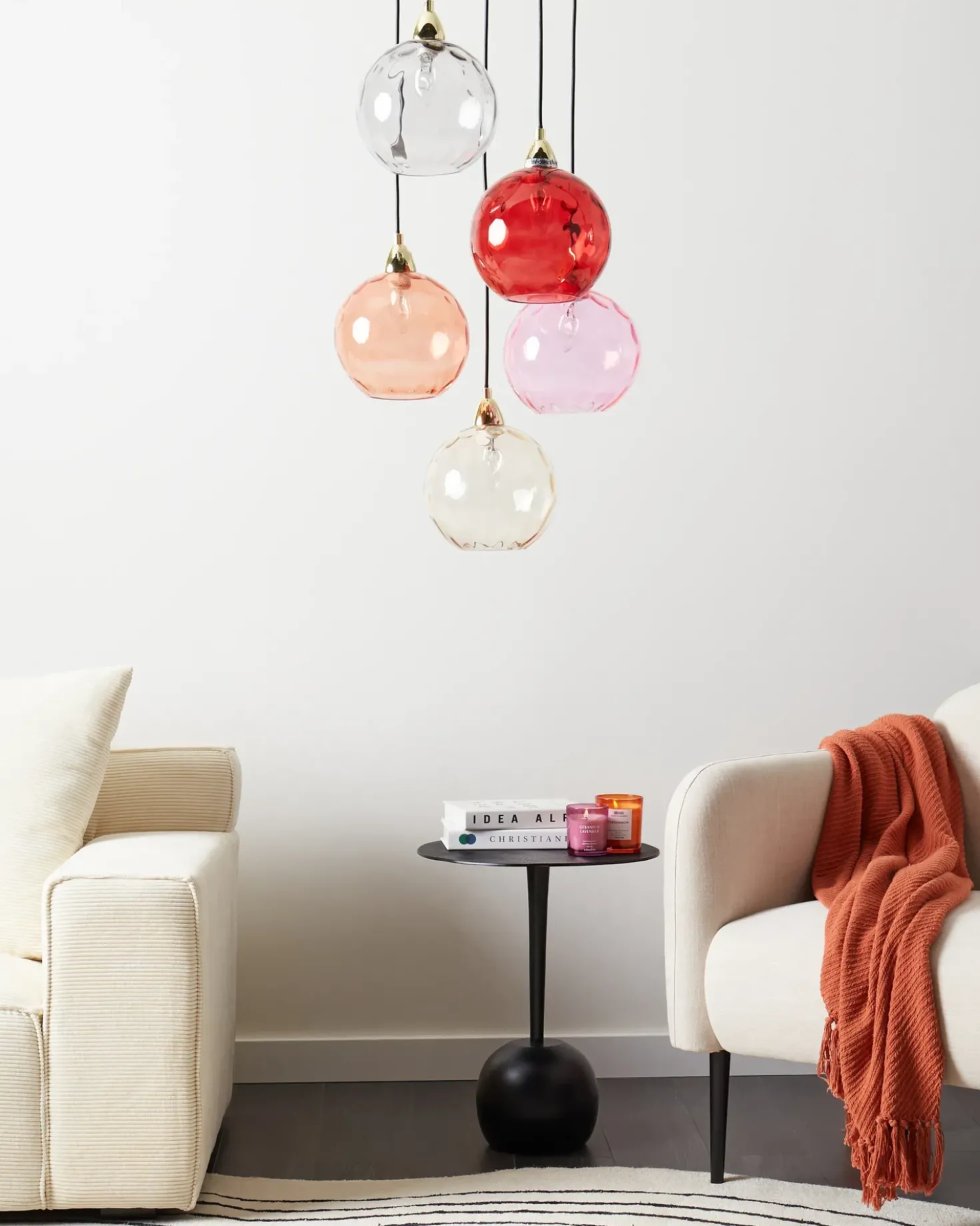Lampadario PABELLON Vetro Rosso