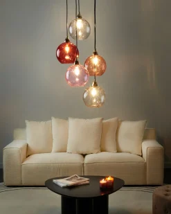 Lampadario PABELLON Vetro Rosso