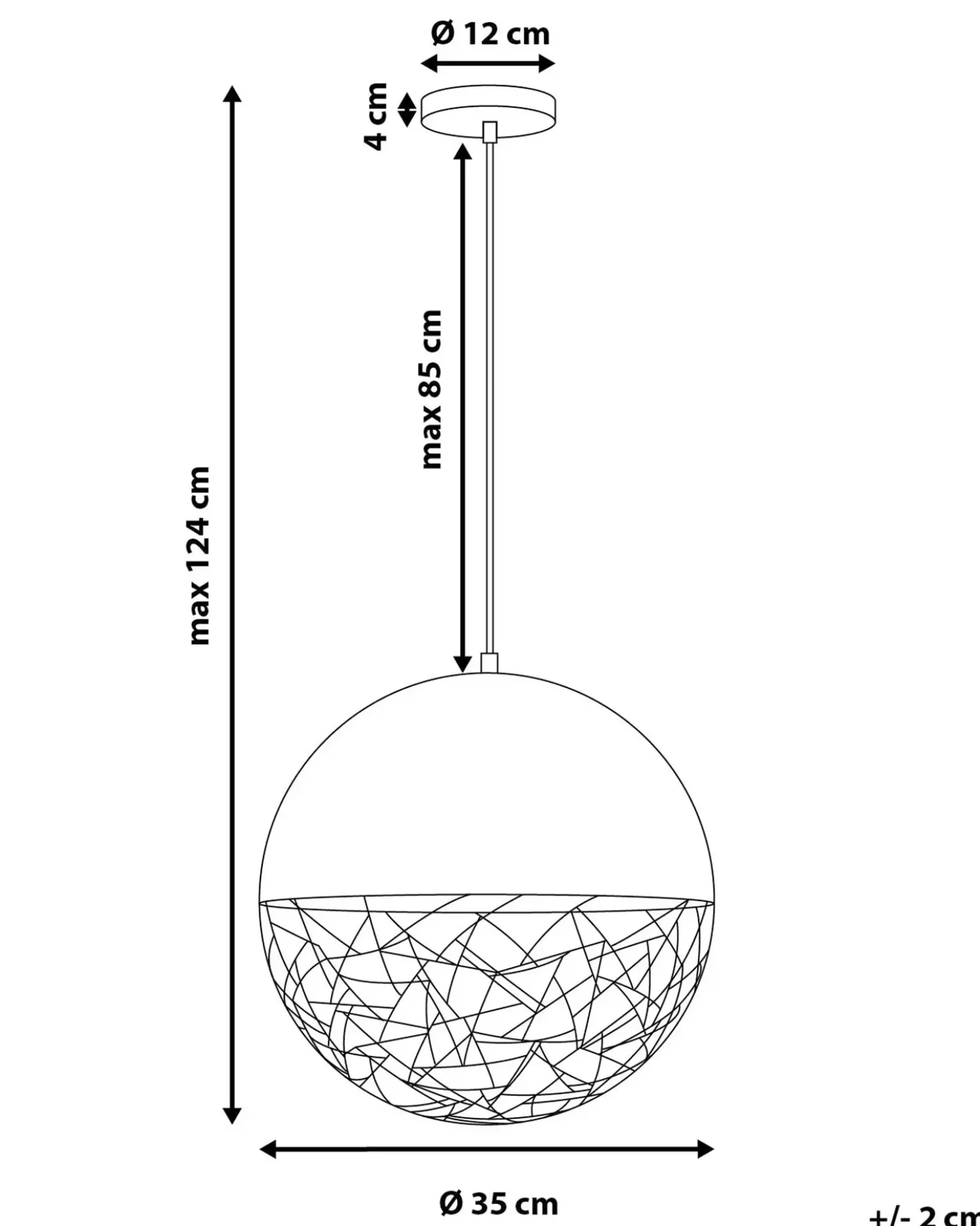 Lampadario PADMA Metallo Rame