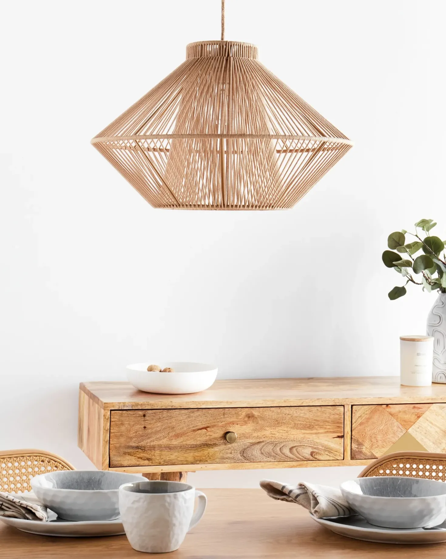Lampadario PALMETTO Cotone Beige