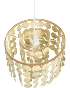 Lampadario PARANGI Guscio di cocco Beige chiaro