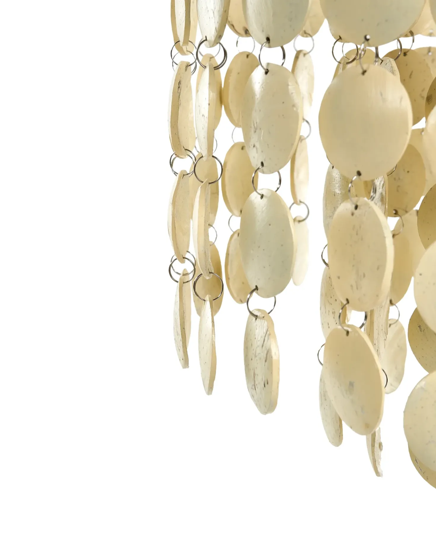 Lampadario PARANGI Guscio di cocco Beige chiaro