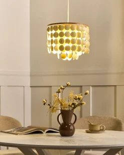 Lampadario PARANGI Guscio di cocco Beige chiaro
