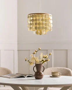 Lampadario PARANGI Guscio di cocco Beige chiaro