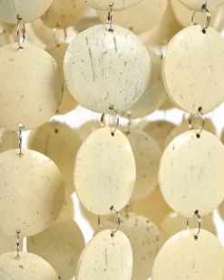 Lampadario PARANGI Guscio di cocco Beige chiaro