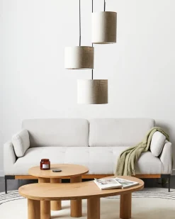 Lampadario PARGUAZA Lino Beige chiaro