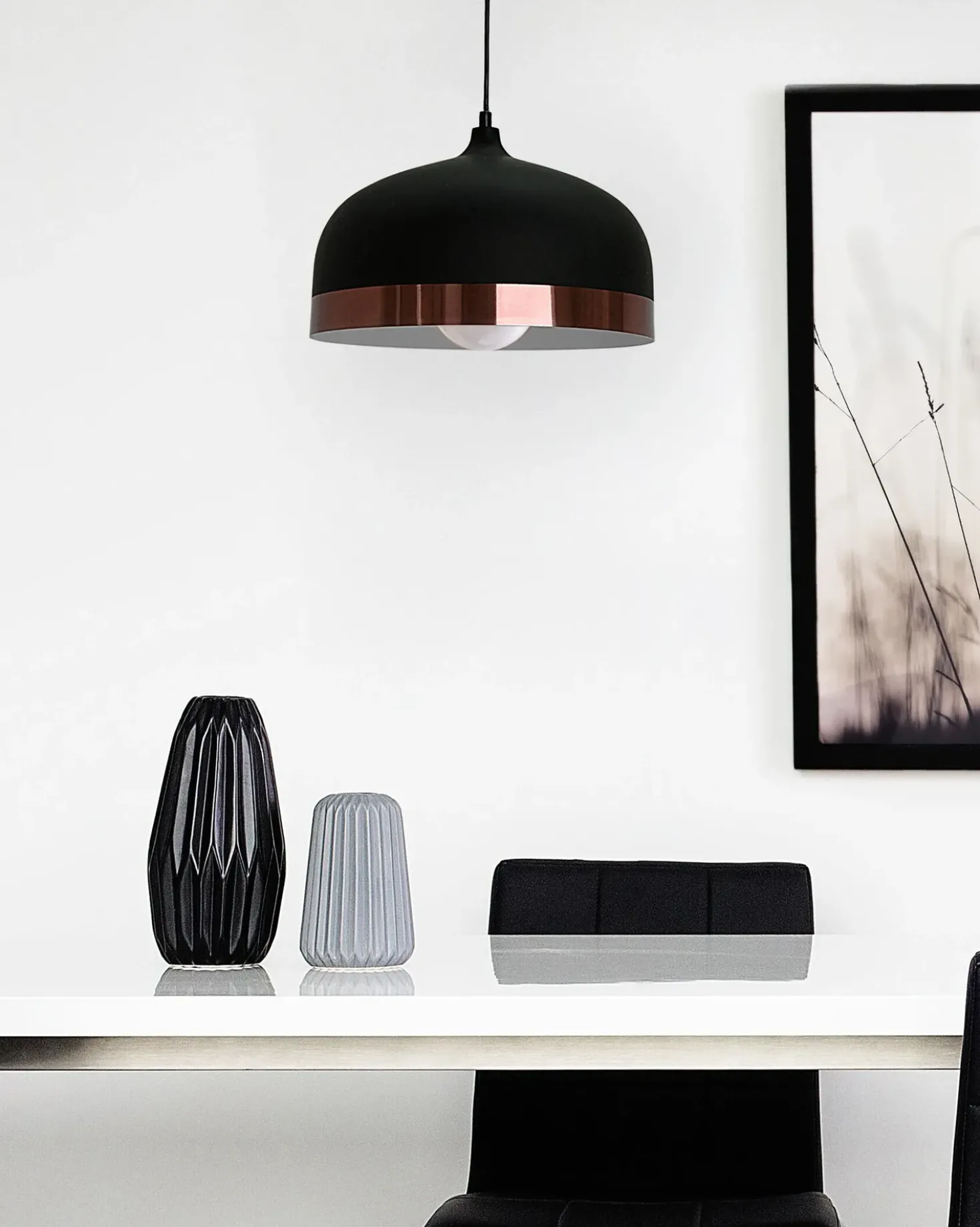 Lampadario PARINA Metallo Nero