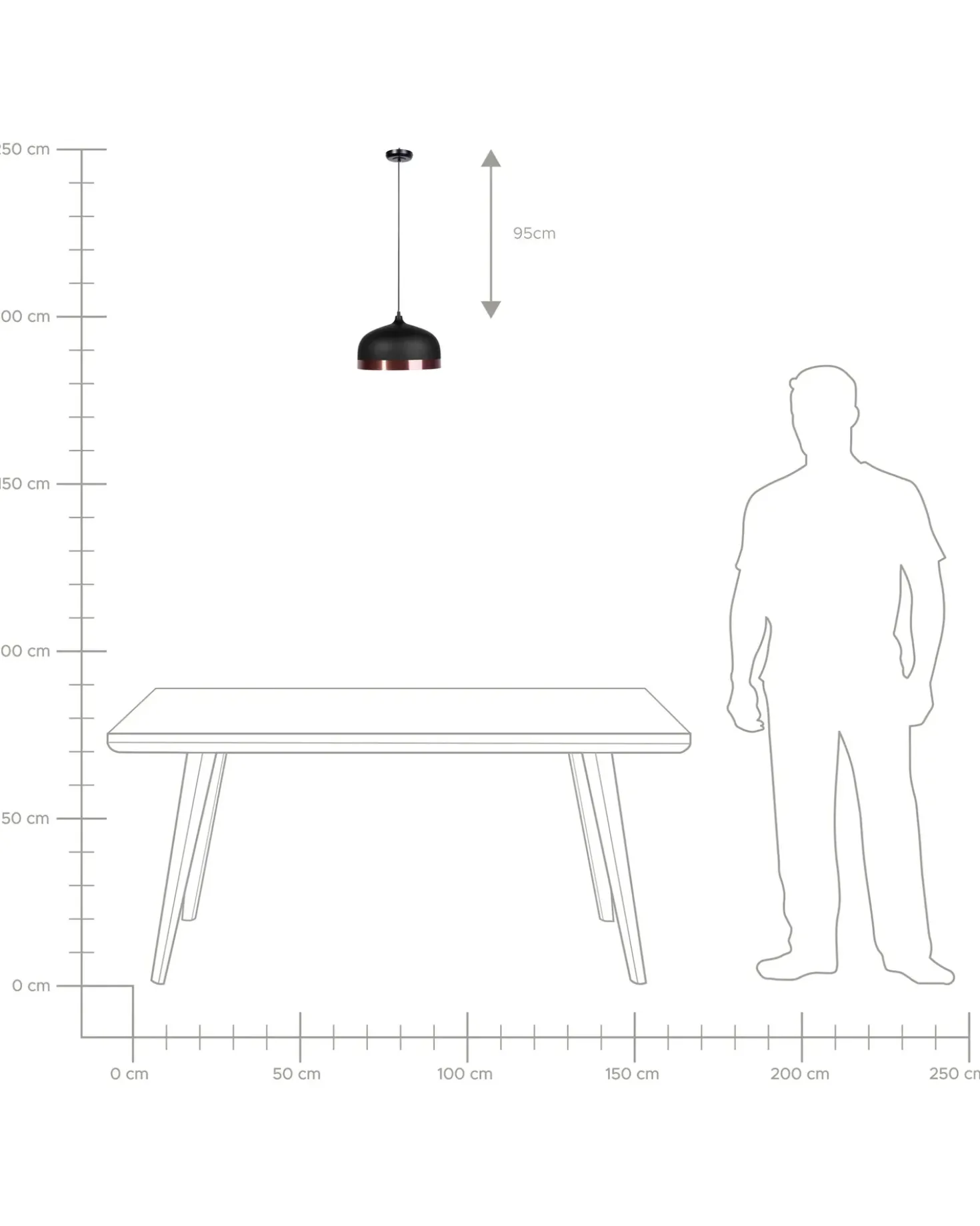 Lampadario PARINA Metallo Nero