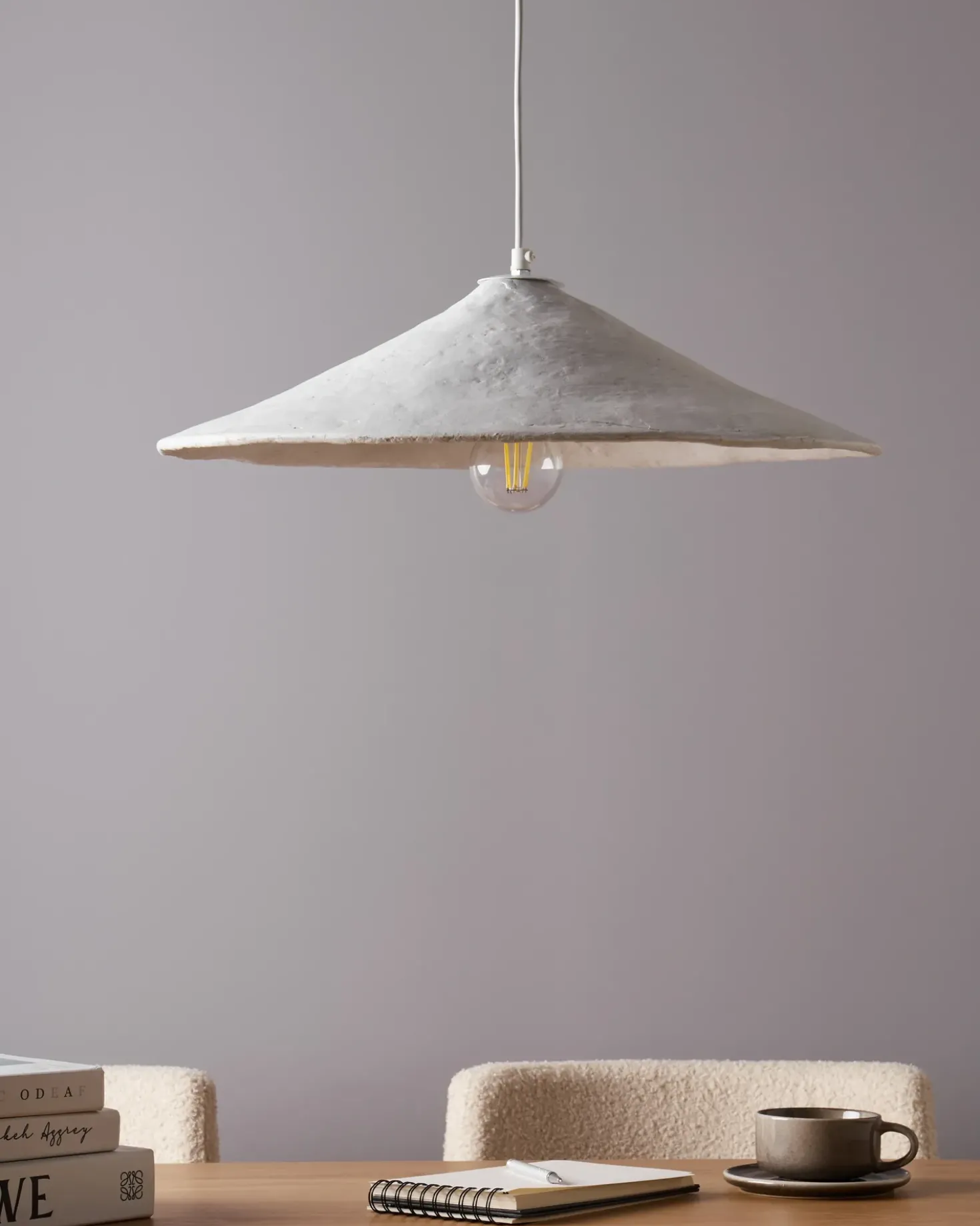 Lampadario PORONGOS Cartapesta Bianco