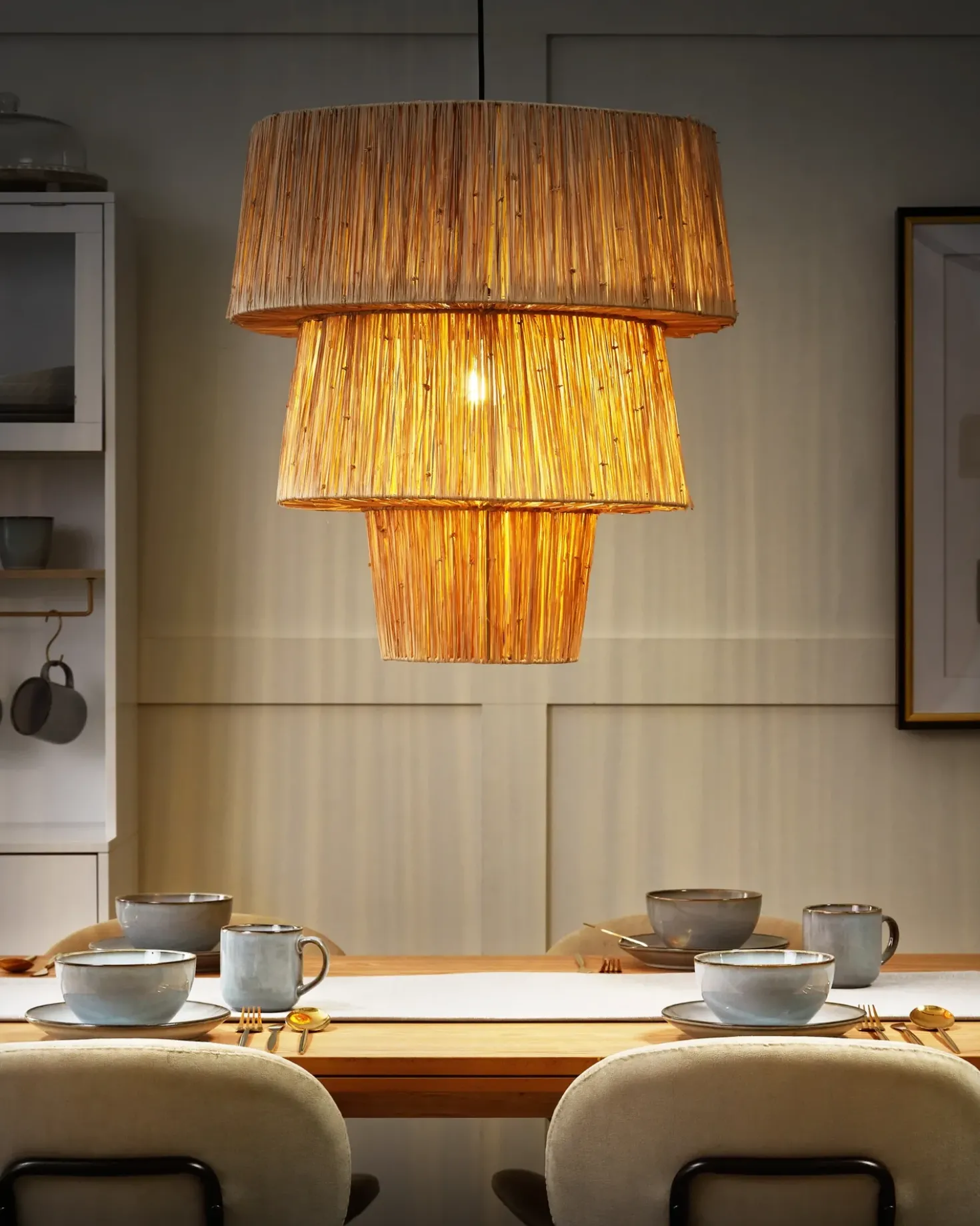 Lampadario PREMAT Vimini Naturale