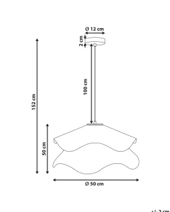 Lampadario PUNGWE Tessuto Bianco