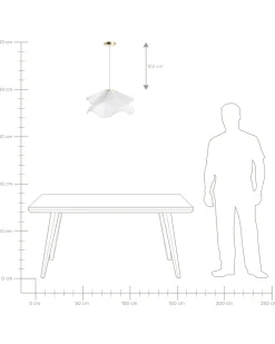Lampadario PUNGWE Tessuto Bianco