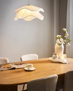 Lampadario PUNGWE Tessuto Bianco