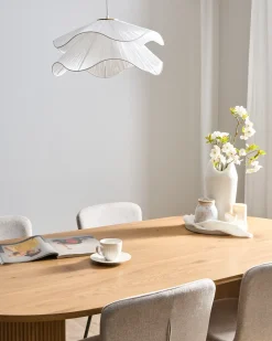 Lampadario PUNGWE Tessuto Bianco