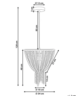 Lampadario PUSWELI Legno Marrone chiaro