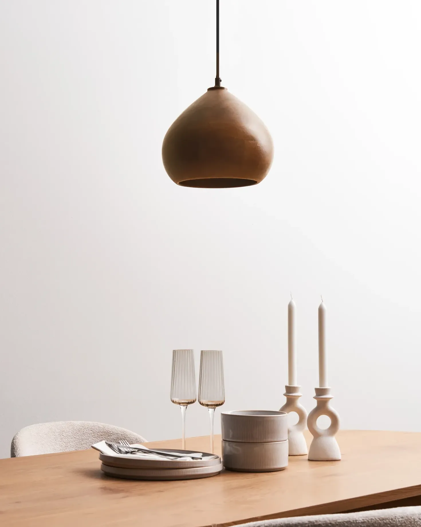 Lampadario SANYATI Legno di mango Marrone scuro