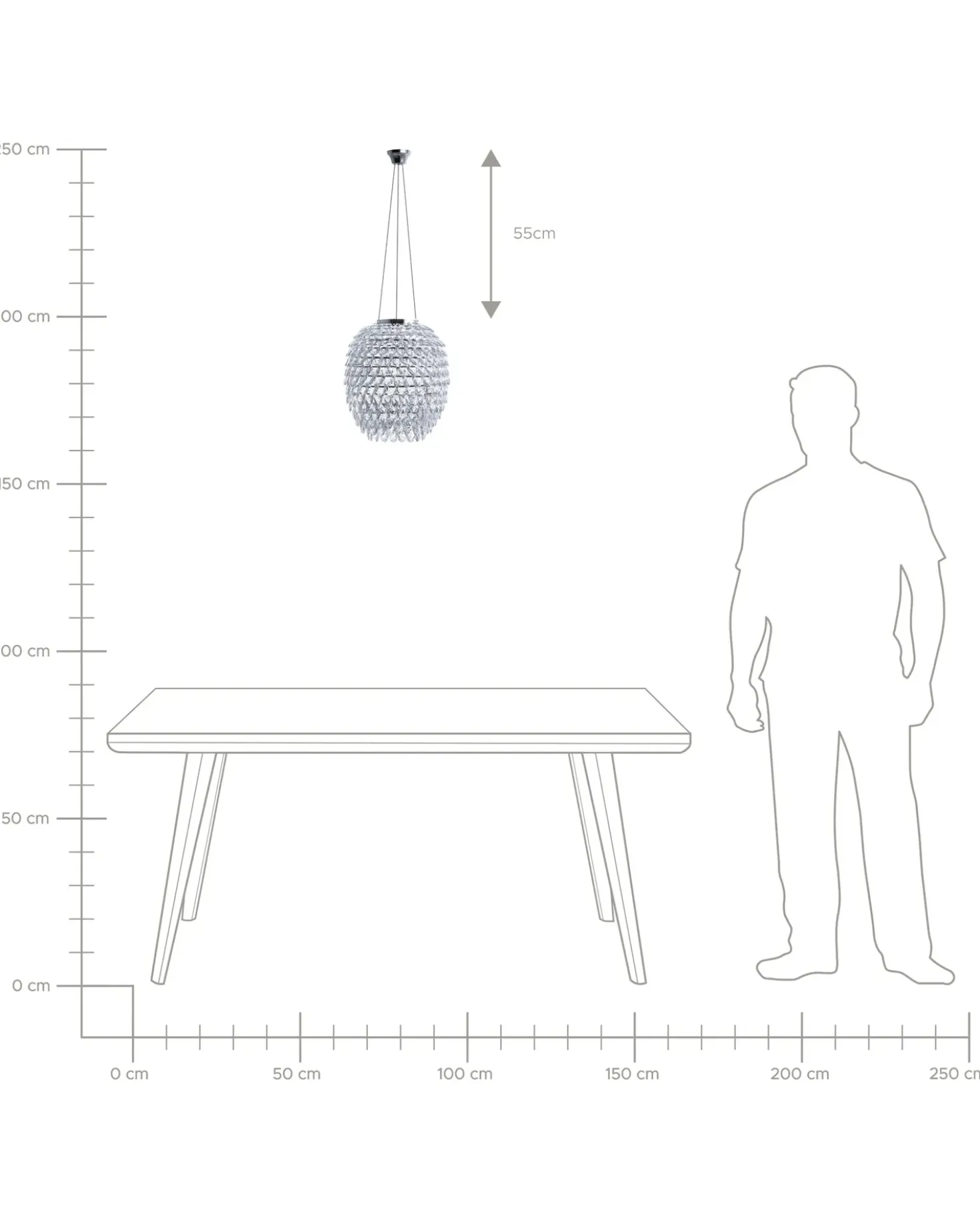Lampadario SAUER Argento