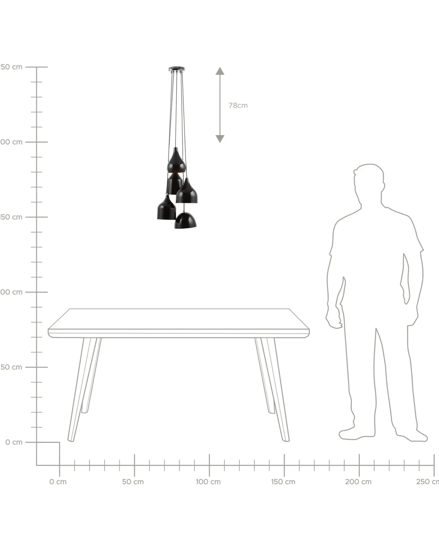 Lampadario SAVIO Metallo Marrone dorato Nero