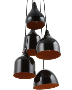 Lampadario SAVIO Metallo Marrone dorato Nero