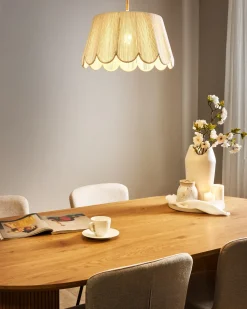 Lampadario SEBAKWE Corda di carta Beige chiaro