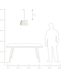 Lampadario SEBAKWE Corda di carta Beige chiaro