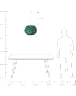 Lampadario SEGRE L Verde scuro