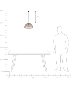 Lampadario SELENGE Rattan Marrone chiaro