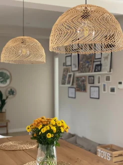 Lampadario SELENGE Rattan Marrone chiaro