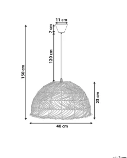 Lampadario SELENGE Rattan Marrone chiaro