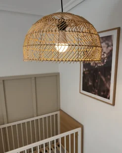 Lampadario SELENGE Rattan Marrone chiaro