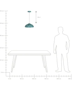 Lampadario SENIA Metallo Turchese