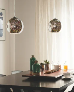 Lampadario SESSERA Vetro Argento