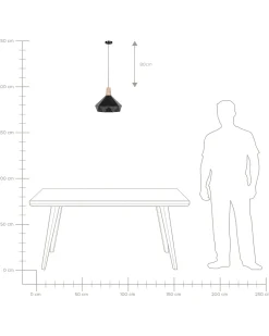 Lampadario SOMME Metallo Nero