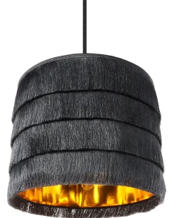 Lampadario SUAPURE Tessuto Nero