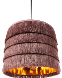 Lampadario SUAPURE Tessuto Rosa