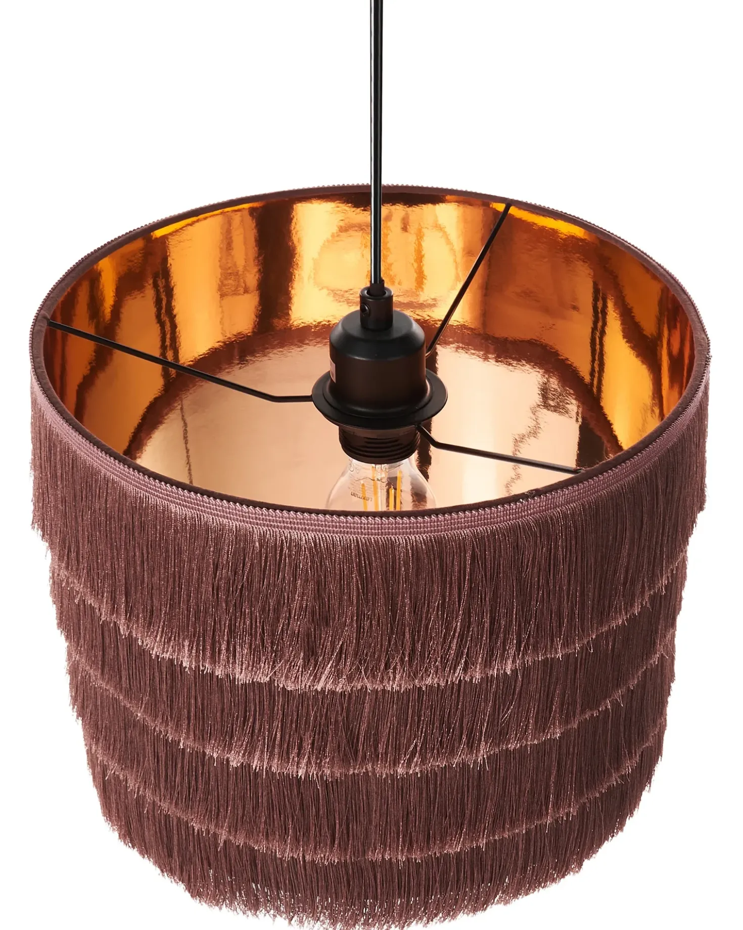 Lampadario SUAPURE Tessuto Rosa