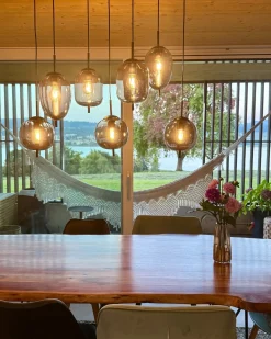 Lampadario TARLO Vetro Ottone