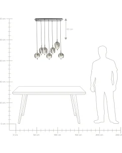 Lampadario TARLO Vetro Ottone