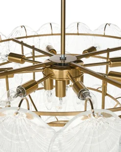 Lampadario TEMASH Vetro Ottone