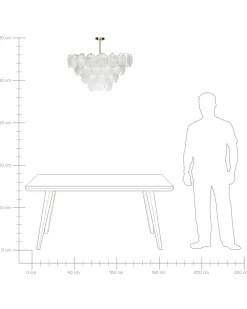 Lampadario TEMASH Vetro Ottone