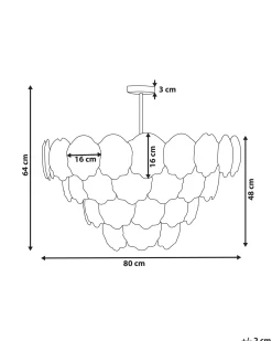 Lampadario TEMASH Vetro Ottone