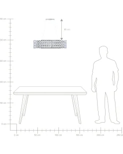 Lampadario TENNA Metallo Argento