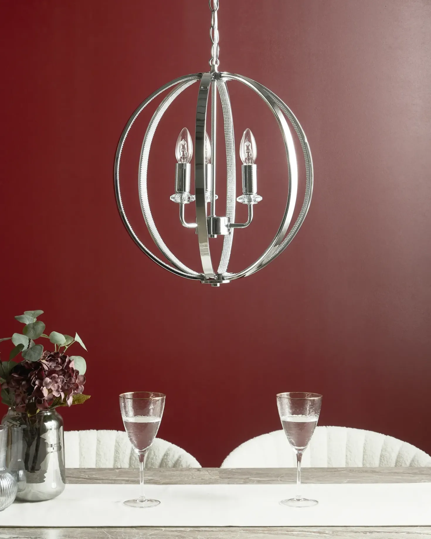 Lampadario TENOIRO Metallo Argento