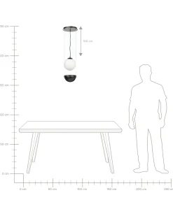 Lampadario TOBINS Vetro Nero