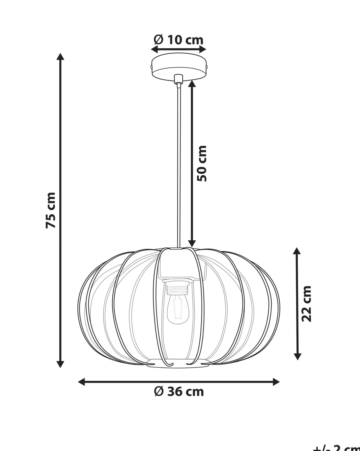 Lampadario TOCUYO Bianco